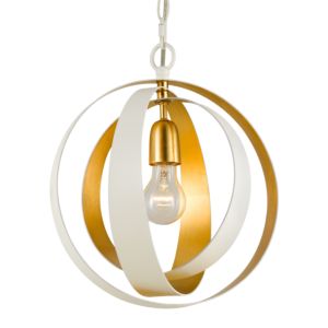 Crystorama Luna 14 Inch Chandelier in Matte White And Antique Gold