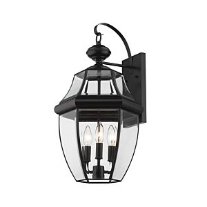 Z-Lite Westover 3-Light Outdoor Wall Sconce In Black