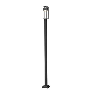 Z-Lite Barwick 1-Light Outdoor Post Mounted Fixture Light In Black