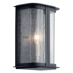 Timmin 1-Light Outdoor Wall Mount in Distressed Black