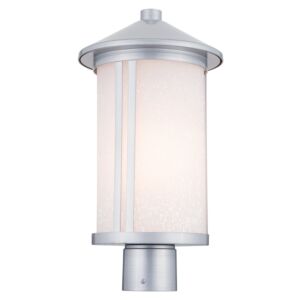 Lombard 1-Light Outdoor Post Lantern in Brushed Aluminum