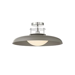 Savoy House Gavin 1 Light Ceiling Light in Gray with Polished Nickel Accents
