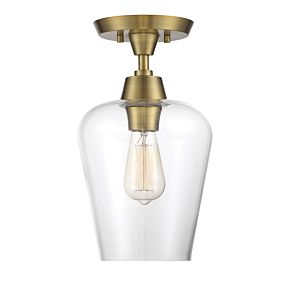 Savoy House Octave 1 Light Ceiling Light in Warm Brass