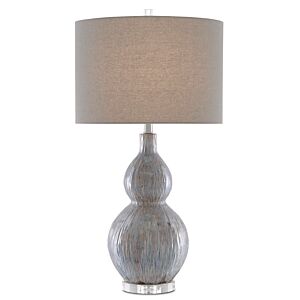 Idyll 1-Light Table Lamp in Gray with Blue with Taupe/Clear