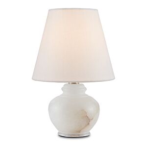 Piccolo 1-Light Table Lamp in Natural with Alabaster