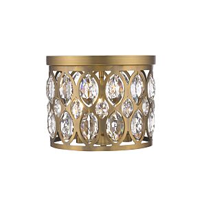 Z-Lite Dealey 3-Light Flush Mount Ceiling Light In Heirloom Brass