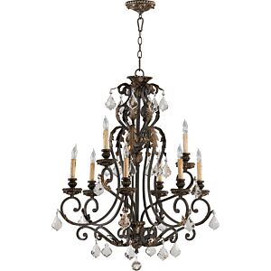 Rio Salado 9-Light Chandelier in Toasted Sienna With Mystic Silver