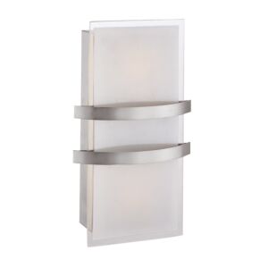 East Point 1-Light LED Wall Fixture in Brushed Steel