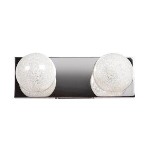 Opulence 2-Light Bathroom Vanity Light in Mirrored Stainless Steel