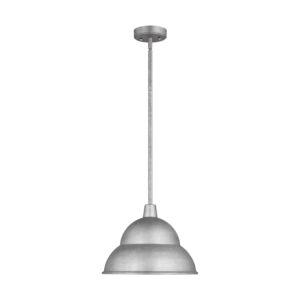 Barn Light 1-Light Outdoor Pendant in Weathered Pewter