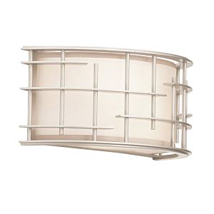 Kalco Atelier 2 Light Horizontal Wall Sconce in Tarnished Silver