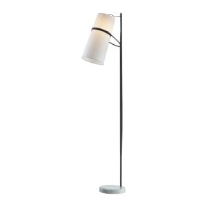 Banded Shade 1-Light Floor Lamp in Matte Black
