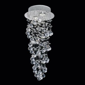 CWI Lighting Double Spiral 2 Light Flush Mount with Chrome finish