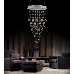 CWI Robin 3 Light Down Chandelier With Chrome Finish