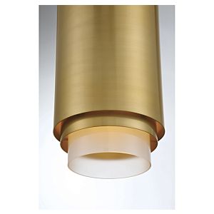 Savoy House Beacon 3 Light Pendant in Burnished Brass