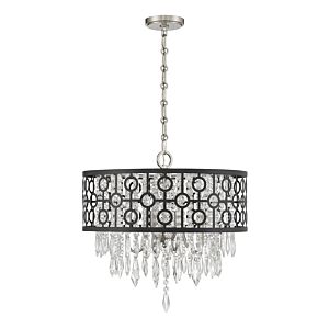 Savoy House Rory 4 Light Pendant in Matte Black with Satin Nickel