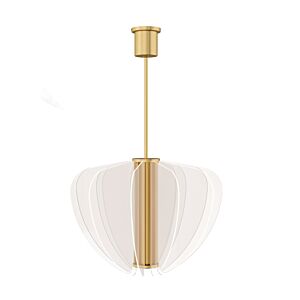 Nyra 1-Light LED Chandelier in Plated Brass