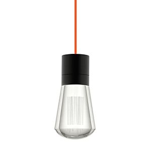 Visual Comfort Modern Alva 3000K LED 4" Pendant Light in Black and Orange