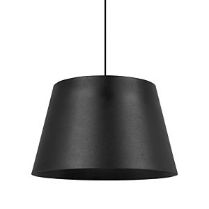 Visual Comfort Modern Henley 2700K LED 11" Pendant Light in Textured Black/Black