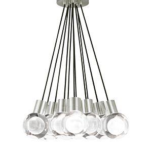 Tech Mina 3000K LED 5 Inch Pendant Light in Black and Clear