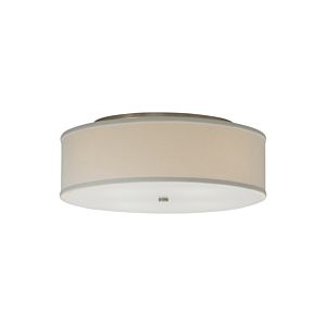 Visual Comfort Modern Mulberry 13" Ceiling Light in Satin Nickel and White