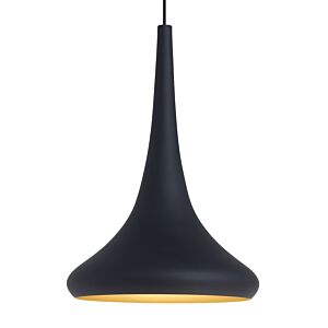 Noema 1-Light Pendant in Black with Gold