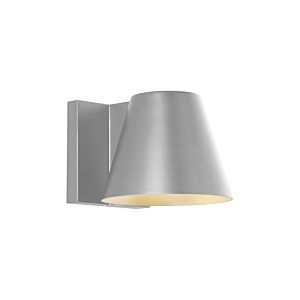 Visual Comfort Modern Bowman 3000K LED 5" Outdoor Wall Light in Silver