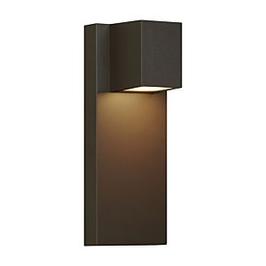 Visual Comfort Modern Quadrate 2-Light 3000K-2200K LED 13" Outdoor Wall Light in Bronze