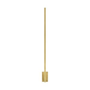 Stagger 1-Light 37.10"H LED Wall Sconce in Natural Brass