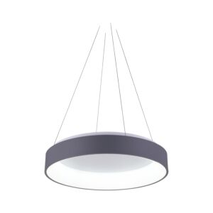 CWI Lighting Arenal LED Drum Shade Pendant with Gray & White finish