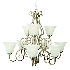 Craftmade Cecilia 9 Light Traditional Chandelier in Brushed Polished Nickel