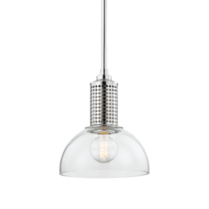 Hudson Valley Halcyon 11 Inch Pendant Light in Polished Nickel
