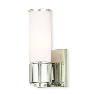 Weston 1-Light Wall Sconce with Bathroom Vanity Light Light in Polished Nickel
