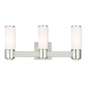 Weston 3-Light Wall Sconce with Bathroom Vanity Light Light in Polished Nickel