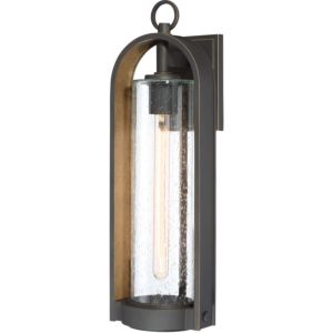 The Great Outdoors Kamstra 21 Inch Outdoor Wall Light in Oil Rubbed Bronze with Gold High