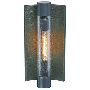  Celtic Shadow Outdoor Wall Light in Textured Bronze with Silver Highl