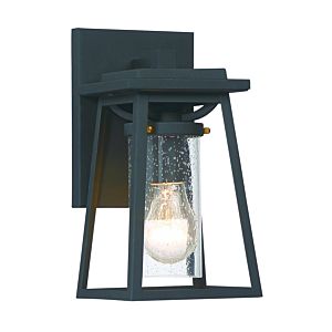 The Great Outdoors Lanister Court 11 Inch Outdoor Wall Light in Black with Gold