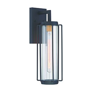 The Great Outdoors Avonlea 19 Inch Outdoor Wall Light in Black with Gold