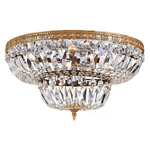 Crystorama 8 Light 30 Inch Ceiling Light in Olde Brass with Clear Hand Cut Crystals