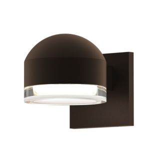 Sonneman REALS 4 Inch Clear Acrylic LED Wall Sconce in Textured Bronze