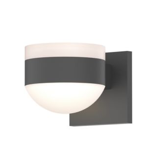 Sonneman REALS 4 Inch 2 Light LED Frosted White Wall Sconce in Gray