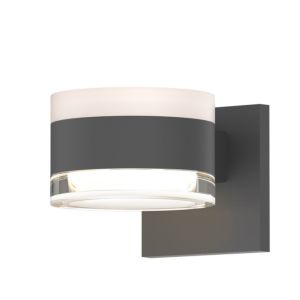 Sonneman REALS 2 Light Clr Acrylic LED Wall Sconce in Textured Gray