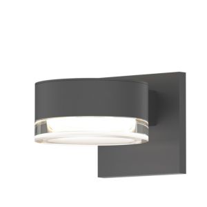Sonneman REALS 2.5 Inch 2 Light Clear Acrylic Wall Sconce in Textured Gray