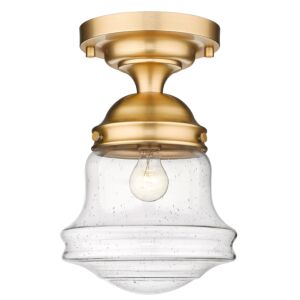 Z Lite Vaughn 1 Light Flush Mount Ceiling Light In Heritage Brass