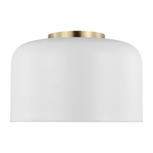 Malone 1-Light LED Flushmount Ceiling Light in Matte White