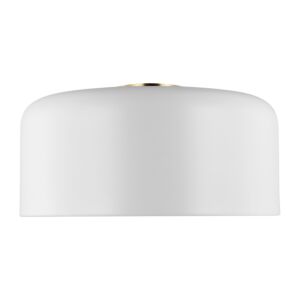 Malone 1-Light LED Flushmount Ceiling Light in Matte White