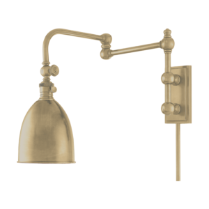 Hudson Valley Roslyn 15 Inch Wall Sconce in Aged Brass