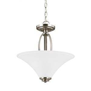 Sea Gull Metcalf 2 Light Ceiling Light in Brushed Nickel
