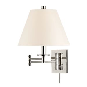 Hudson Valley Claremont 16 Inch Wall Sconce in Polished Nickel