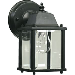 Aluminum Box Lanterns 1-Light Wall Mount in Black